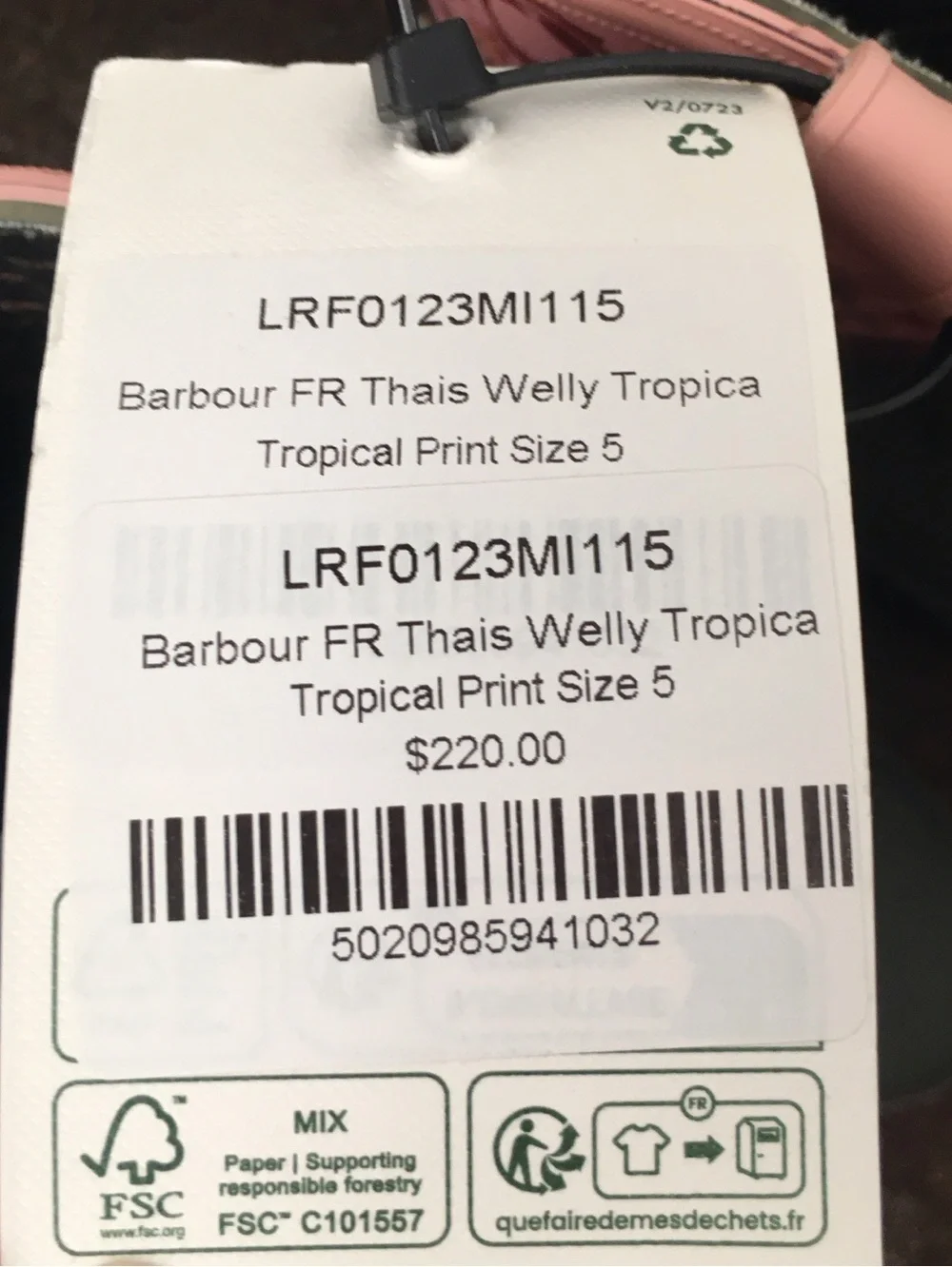 Barbour fusing signature